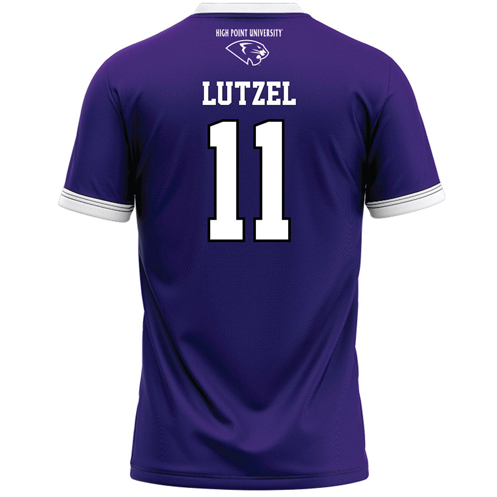 High Point - NCAA Men's Lacrosse : Matt Lutzel - Purple Lacrosse Jersey -1