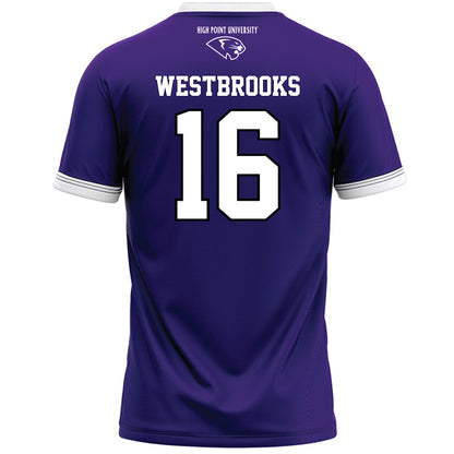 High Point - NCAA Men's Lacrosse : James Westbrooks - Purple Lacrosse Jersey -1