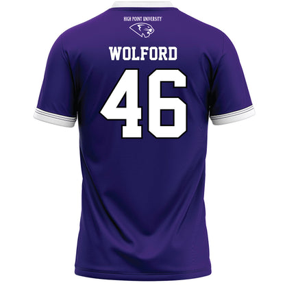 High Point - NCAA Men's Lacrosse : Mason Wolford - Purple Lacrosse Jersey -1