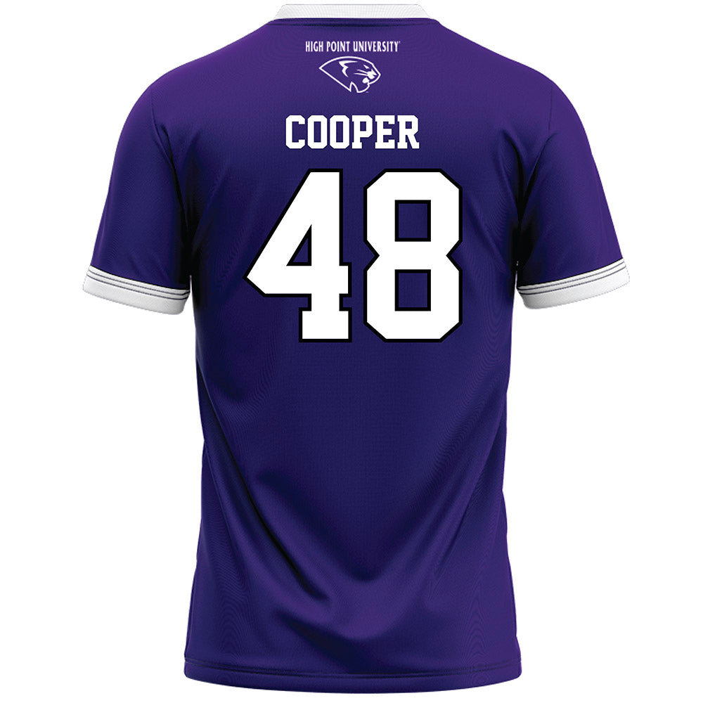 High Point - NCAA Men's Lacrosse : Owen Cooper - Purple Lacrosse Jersey -1
