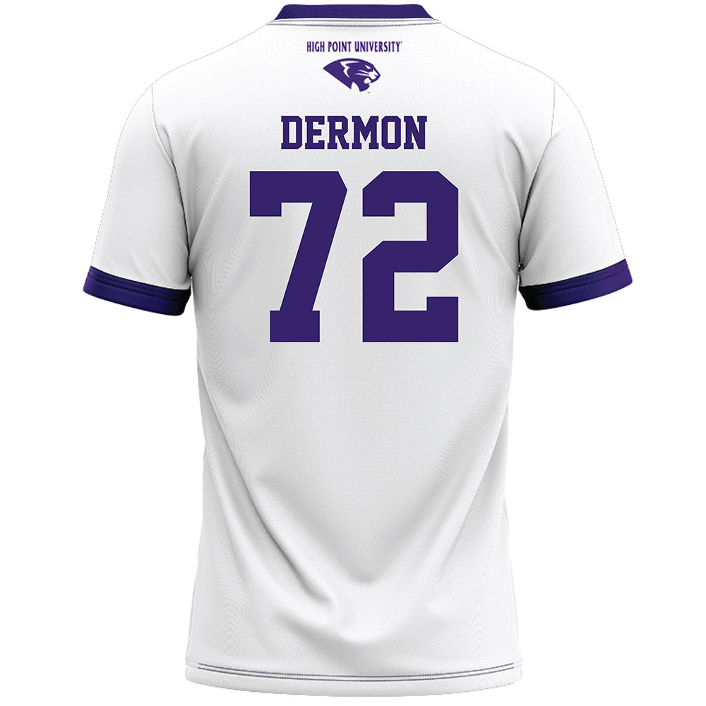 High Point - NCAA Men's Lacrosse : Luke Dermon - White Lacrosse Jersey -1