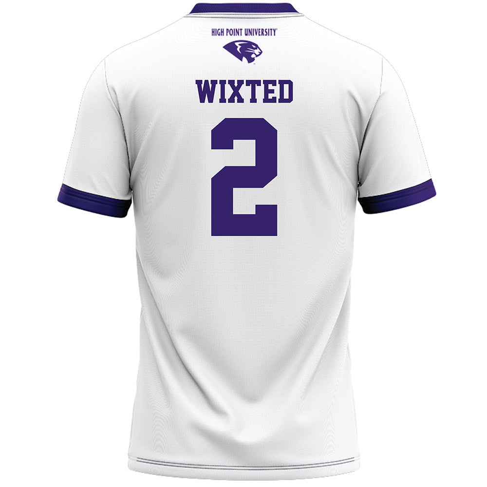 High Point - NCAA Men's Lacrosse : Justin Wixted - White Lacrosse Jersey -1