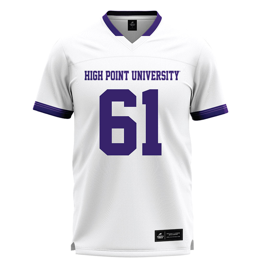 High Point - NCAA Men's Lacrosse : Asher Stull - White Lacrosse Jersey -0
