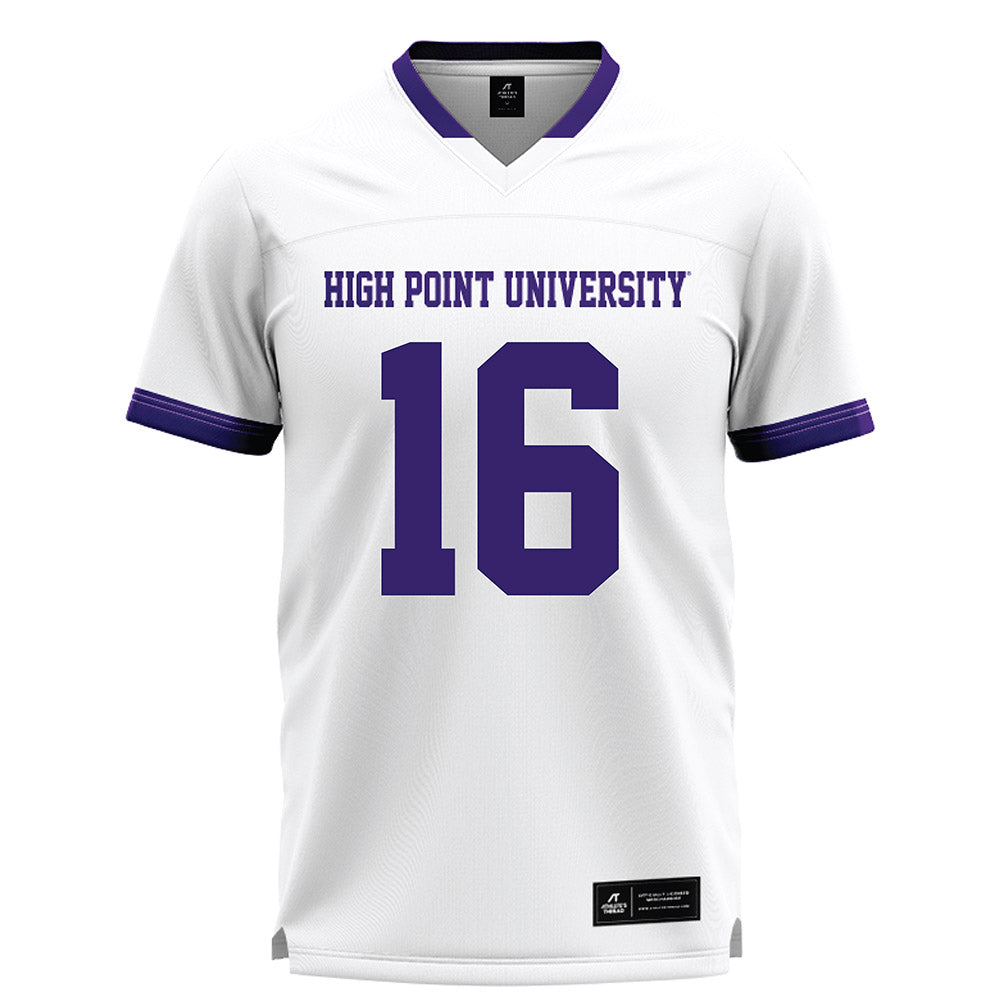 High Point - NCAA Men's Lacrosse : James Westbrooks - White Lacrosse Jersey -0