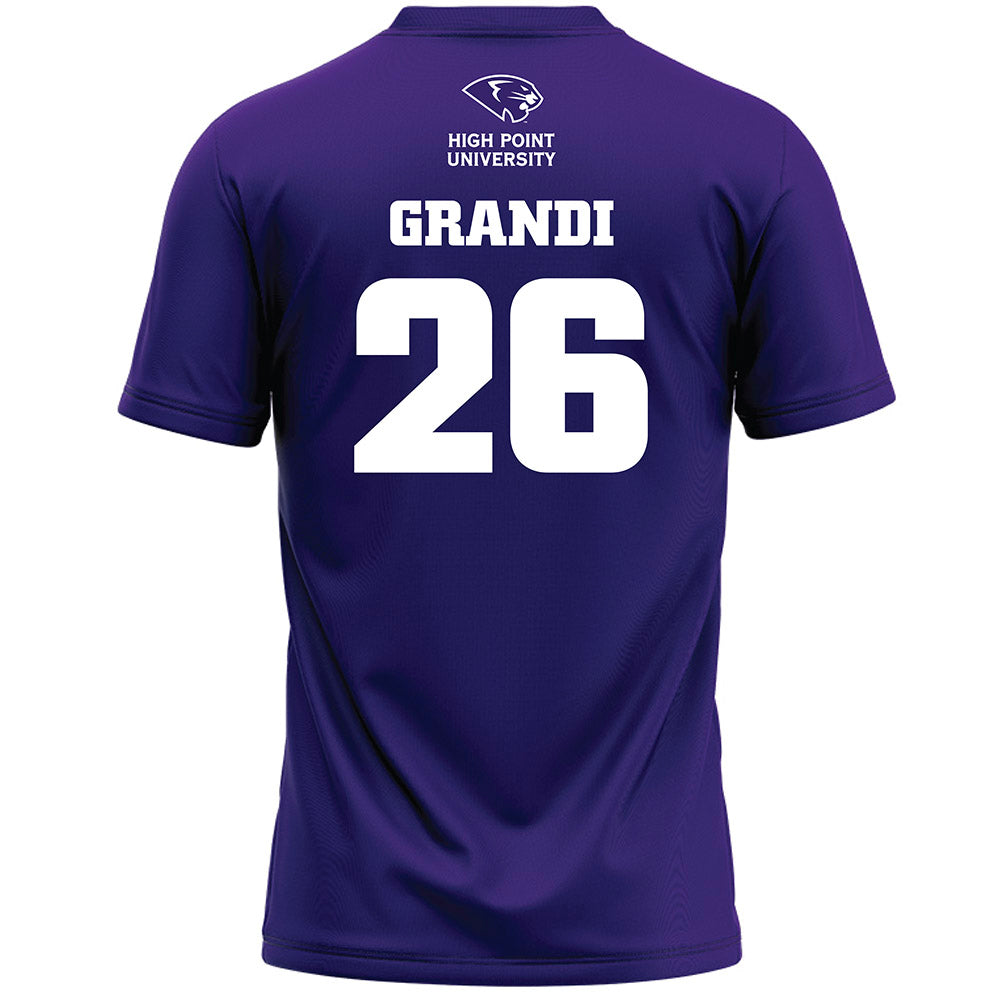 High Point - NCAA Women's Lacrosse : Ava Grandi - Purple Lacrosse Jersey -1