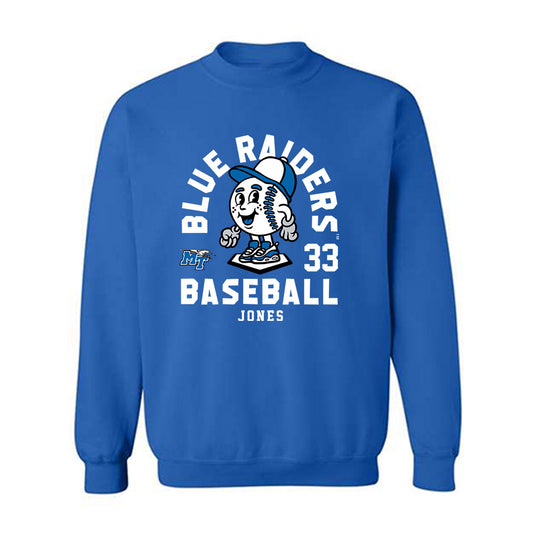 MTSU - NCAA Baseball : Hayden Jones - Fashion Shersey Crewneck Sweatshirt