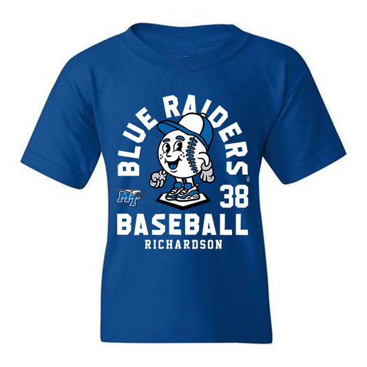 MTSU - NCAA Baseball : Drew R Richardson - Fashion Shersey Youth T-Shirt