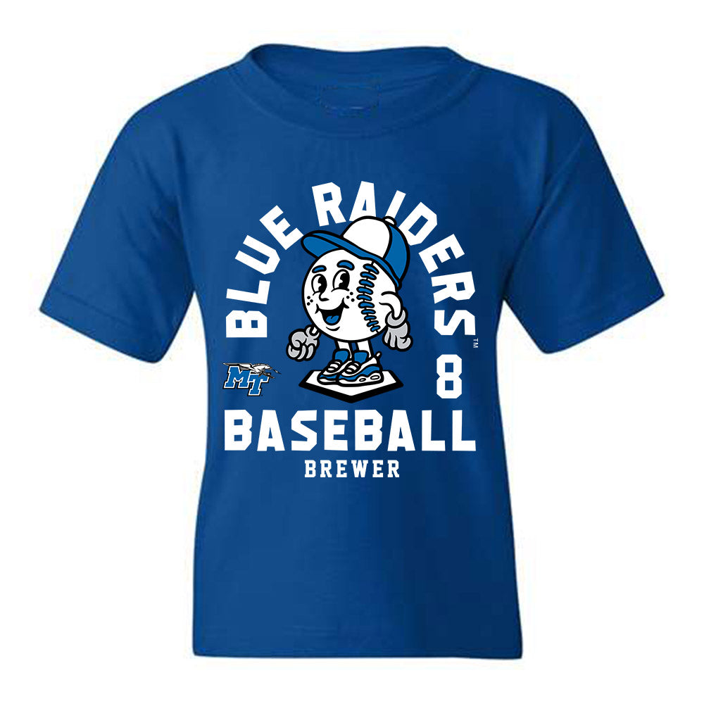 MTSU - NCAA Baseball : Nathan Brewer - Fashion Shersey Youth T-Shirt