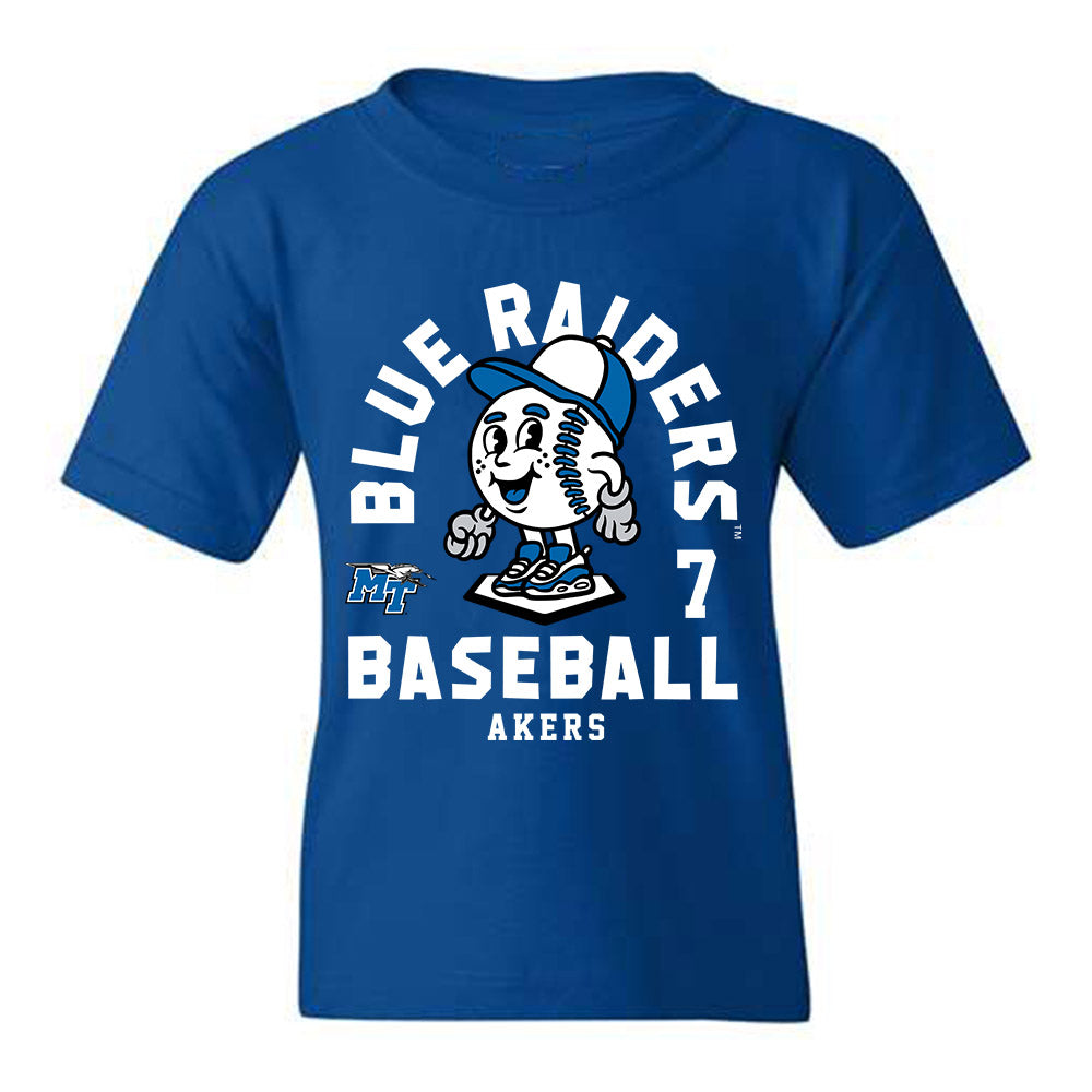 MTSU - NCAA Baseball : Layne Akers - Fashion Shersey Youth T-Shirt