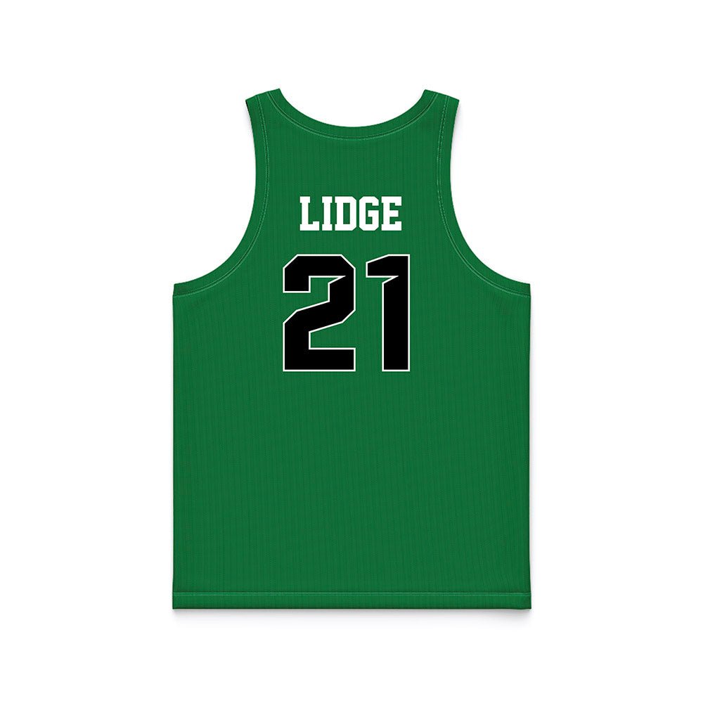 North Texas - NCAA Women's Basketball : Tionna Lidge - Green Basketball Jersey-1