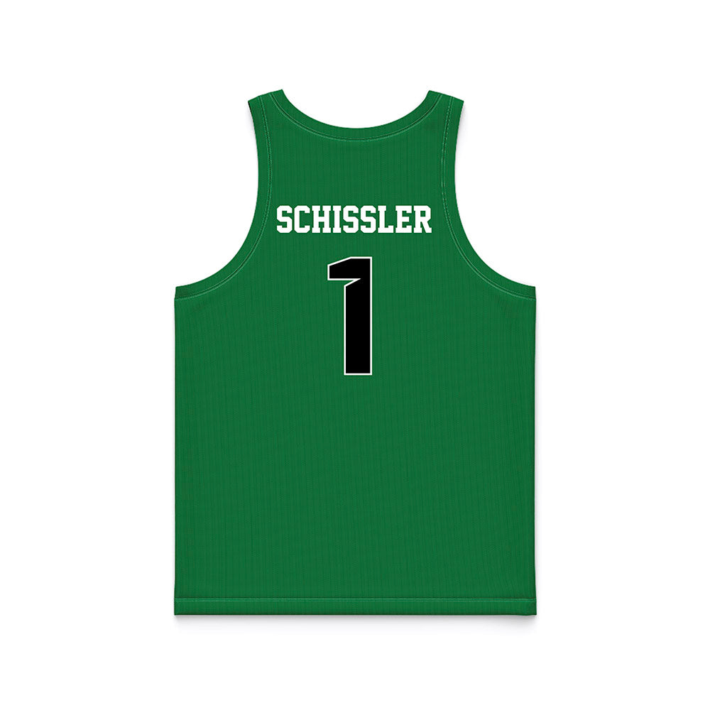 North Texas - NCAA Women's Basketball : Andi Schissler - Green Basketball Jersey-1