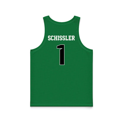 North Texas - NCAA Women's Basketball : Andi Schissler - Green Basketball Jersey-1