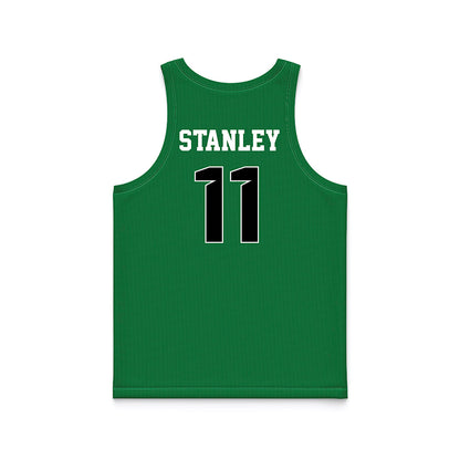 North Texas - NCAA Women's Basketball : Laynee Stanley - Green Basketball Jersey-1