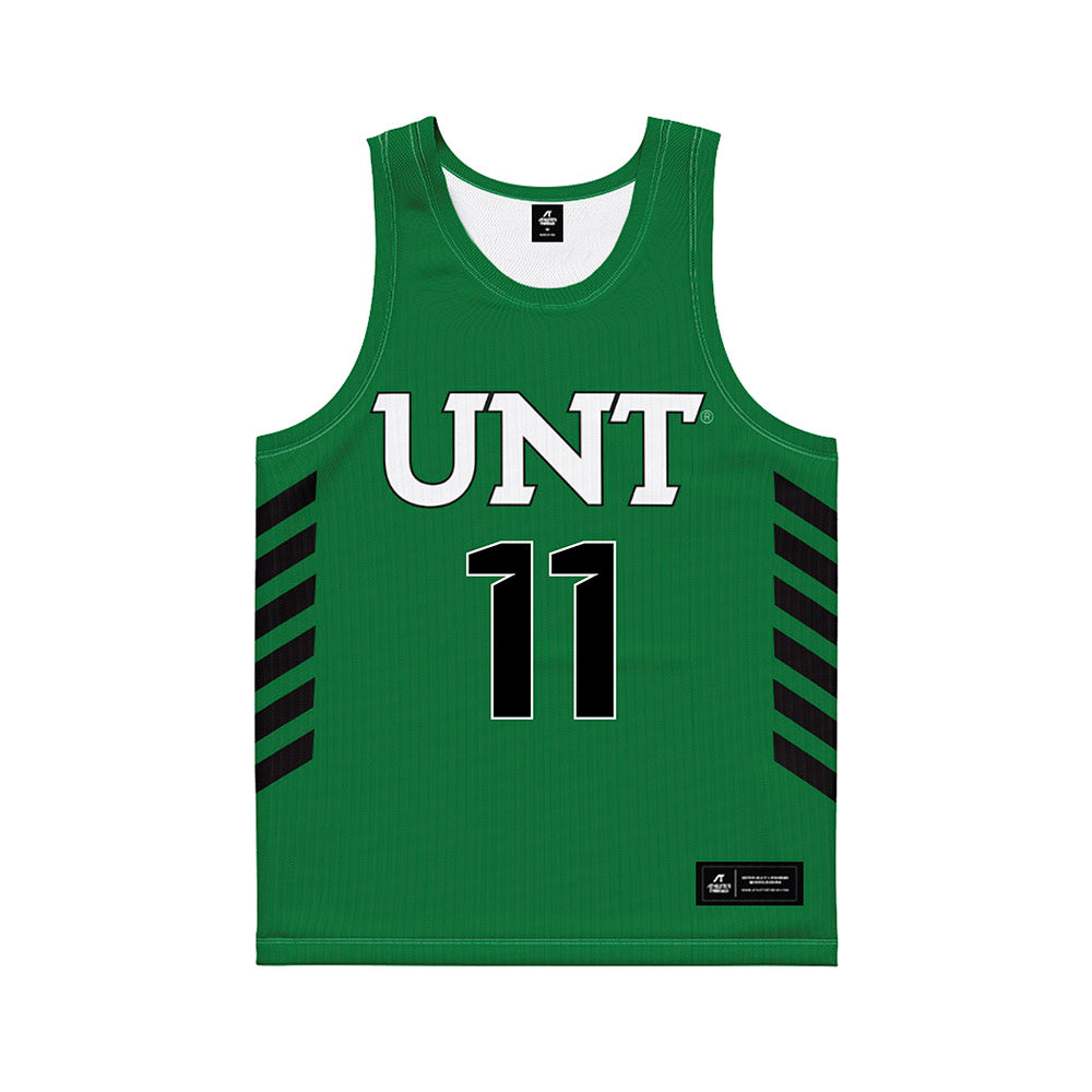 North Texas - NCAA Women's Basketball : Laynee Stanley - Green Basketball Jersey-0