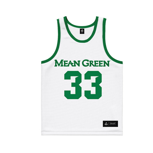 North Texas - NCAA Women's Basketball : Jaelyn Talley - White Basketball Jersey