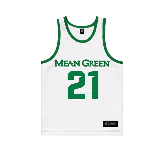 North Texas - NCAA Women's Basketball : Tionna Lidge - White Basketball Jersey-0