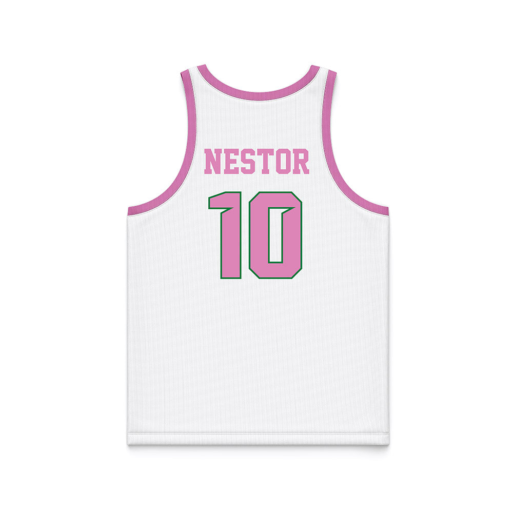 North Texas - NCAA Women's Basketball : Megan Nestor - Pink Basketball Jersey-1