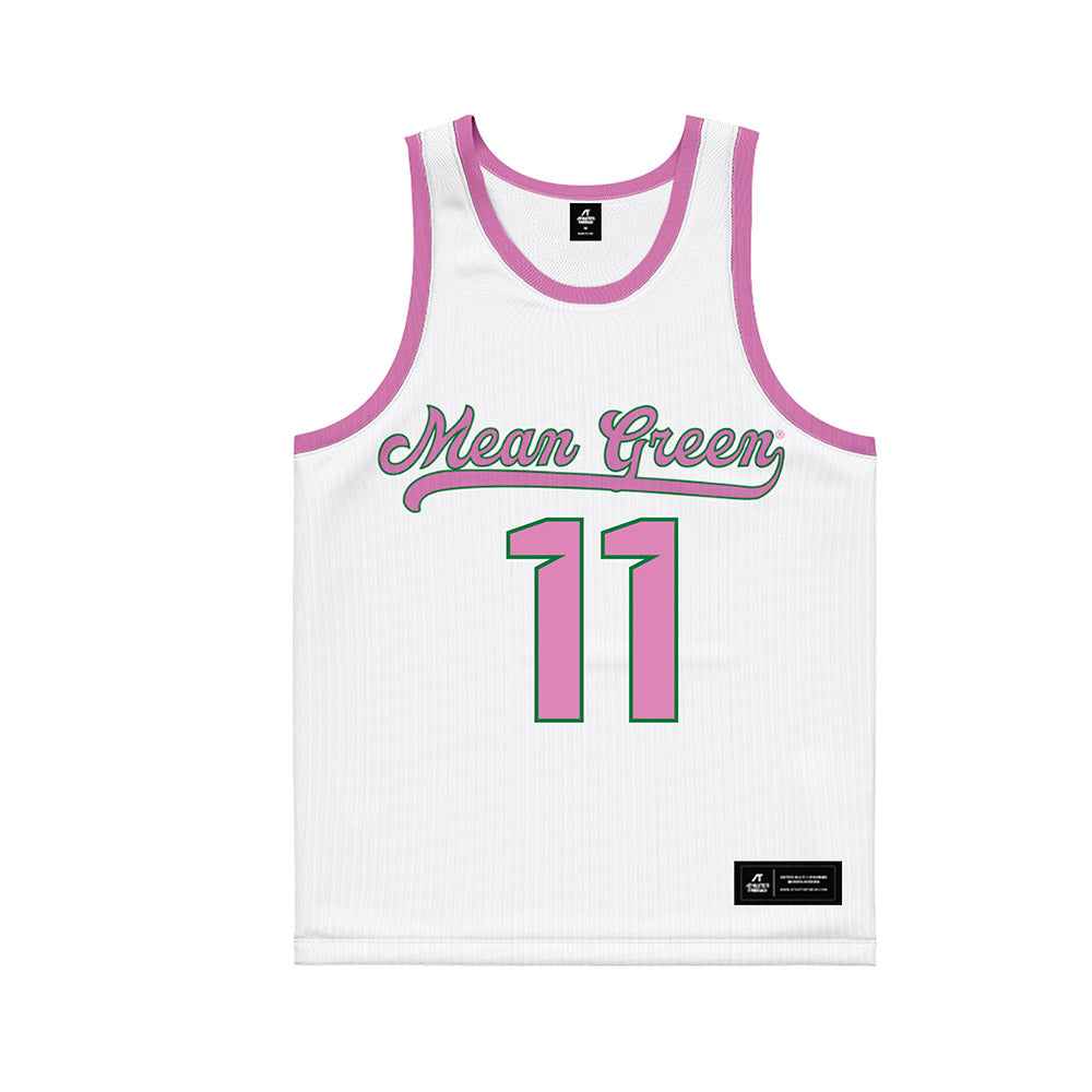 North Texas - NCAA Women's Basketball : Laynee Stanley - Pink Basketball Jersey-0