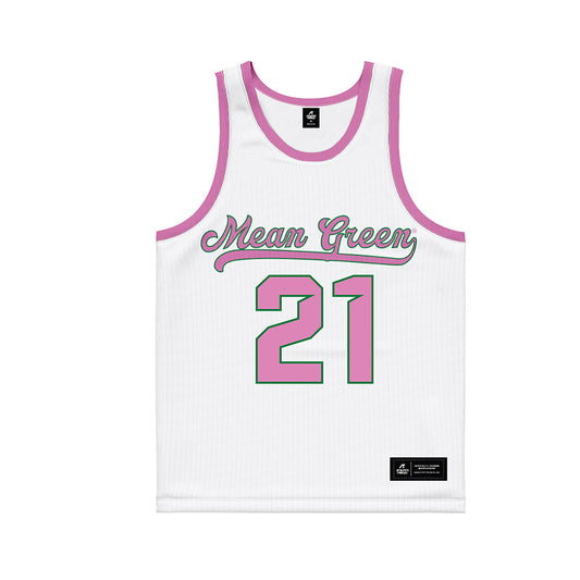 North Texas - NCAA Women's Basketball : Tionna Lidge - Pink Basketball Jersey-0