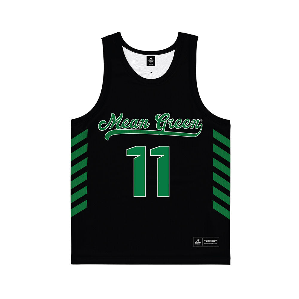 North Texas - NCAA Women's Basketball : Laynee Stanley - Black Basketball Jersey-0
