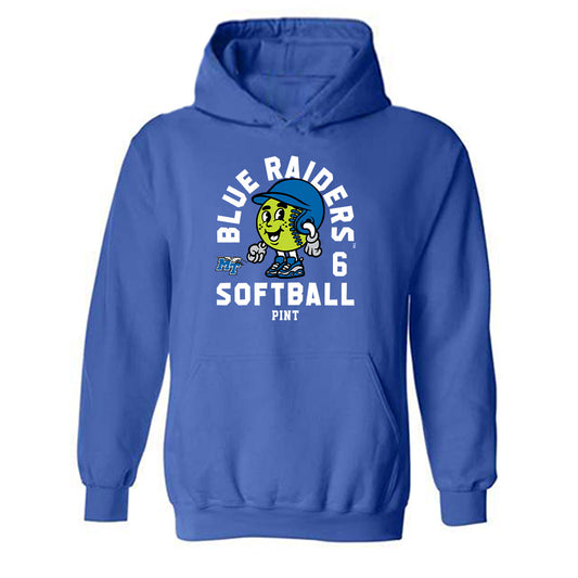 MTSU - NCAA Softball : Mady Pint - Fashion Shersey Hooded Sweatshirt-0