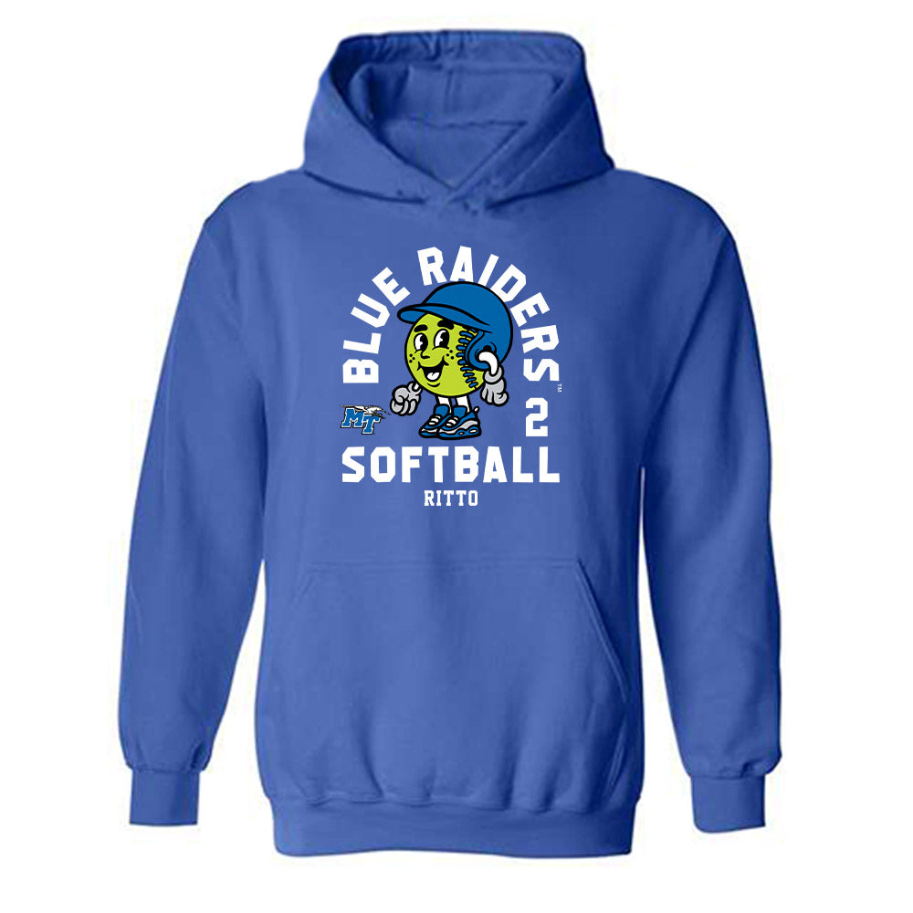 MTSU - NCAA Softball : Sabria Ritto - Fashion Shersey Hooded Sweatshirt