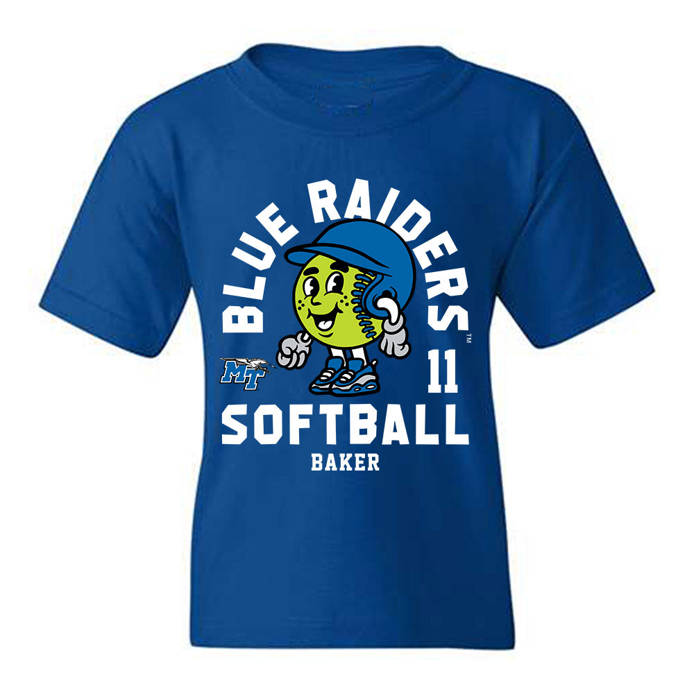 MTSU - NCAA Softball : Aubrey Baker - Fashion Shersey Youth T-Shirt-0