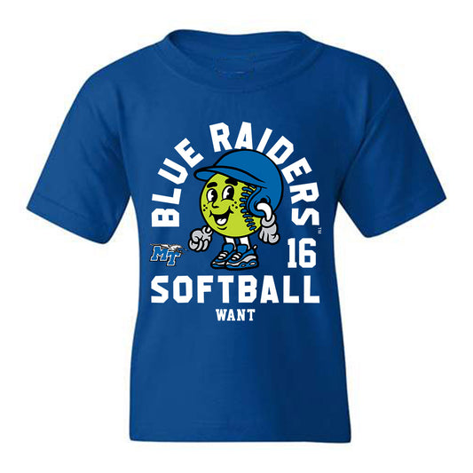 MTSU - NCAA Softball : Jana Want - Fashion Shersey Youth T-Shirt