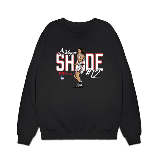 UConn - NCAA Women's Basketball : Ashlynn Shade - Caricature Premium Crewneck Sweatshirt-0