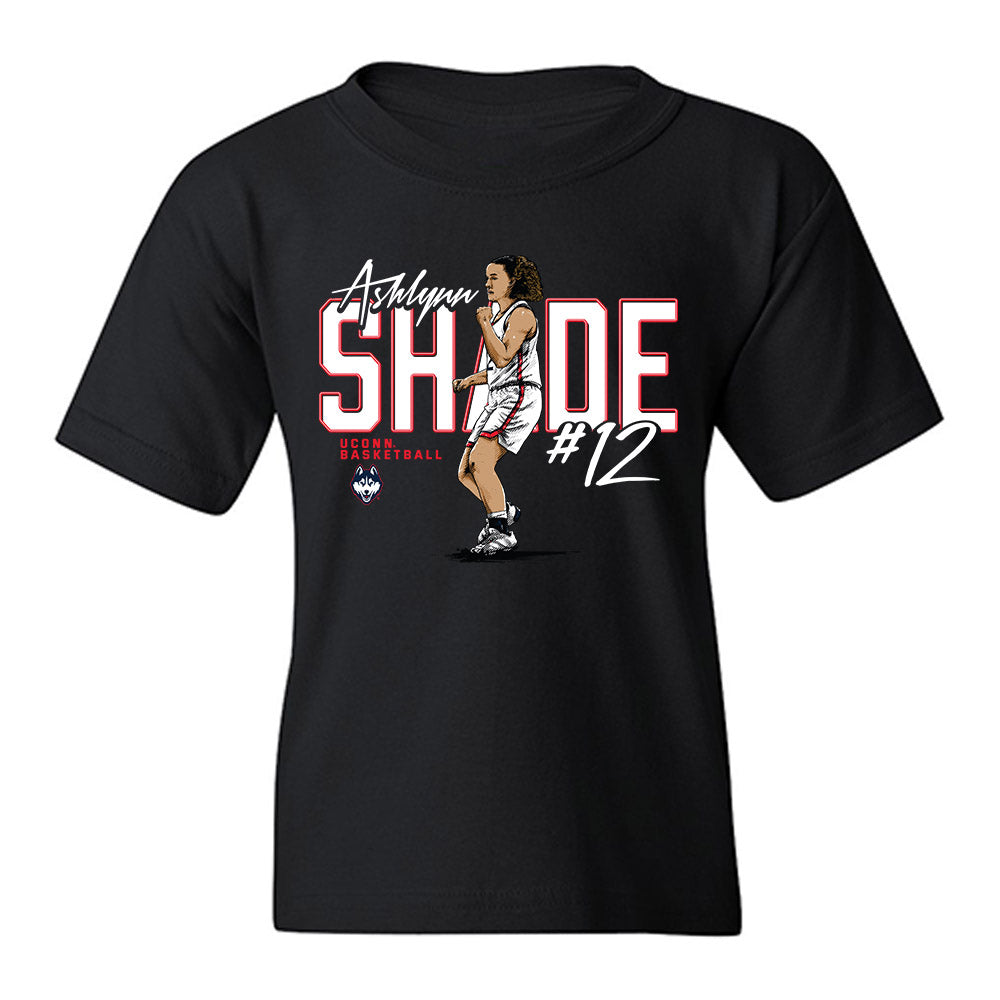UConn - NCAA Women's Basketball : Ashlynn Shade - Caricature Youth T-Shirt-0