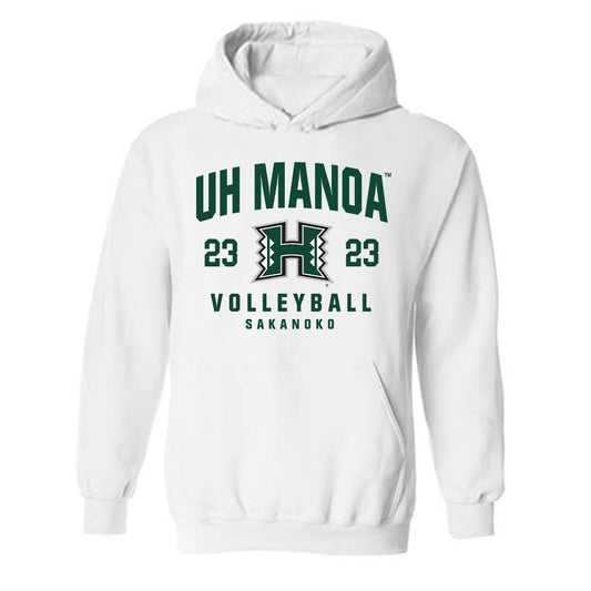 Hawaii - NCAA Men's Volleyball : Louis Sakanoko - Classic Fashion Shersey Hooded Sweatshirt-0