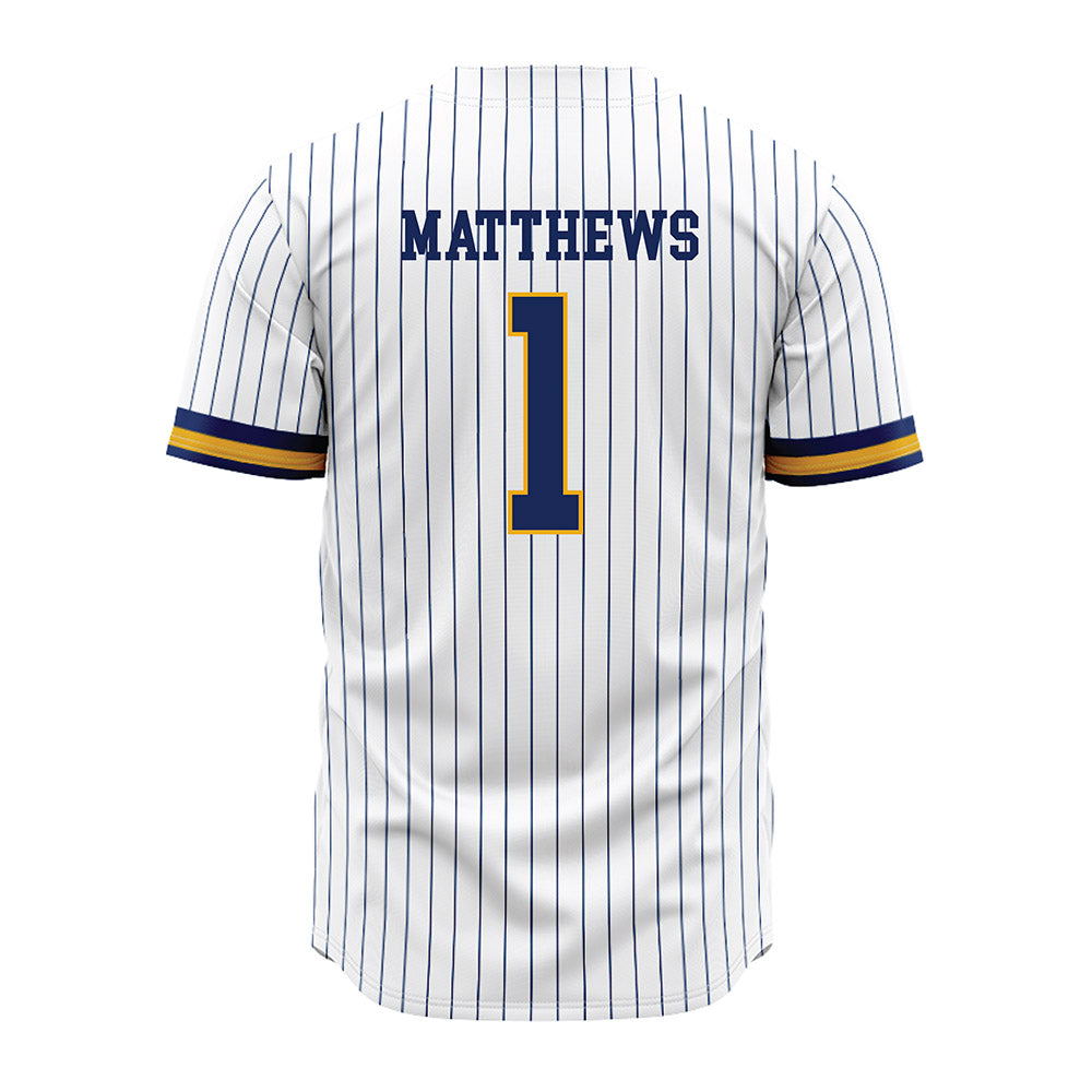 Kent State - NCAA Baseball : Luke Matthews - Pinstripe Jersey-1