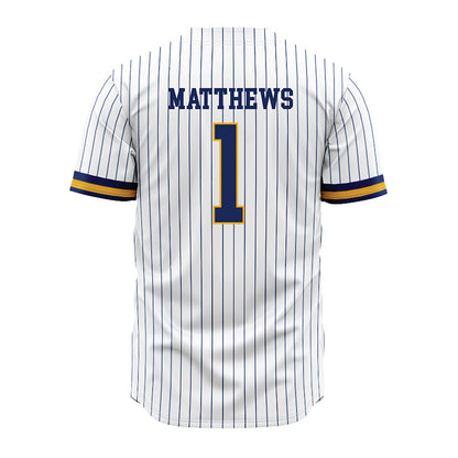 Kent State - NCAA Baseball : Luke Matthews - Pinstripe Jersey-1