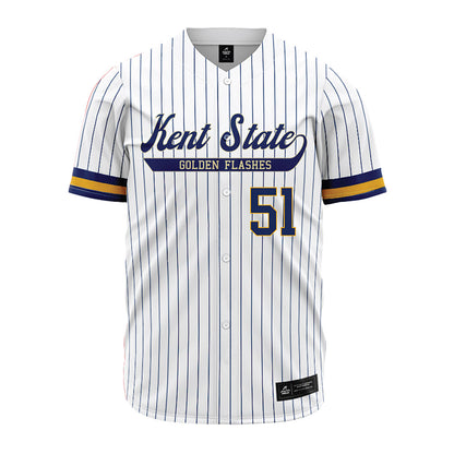 Kent State - NCAA Baseball : Jordan Kolenda - Pinstripe Jersey-0