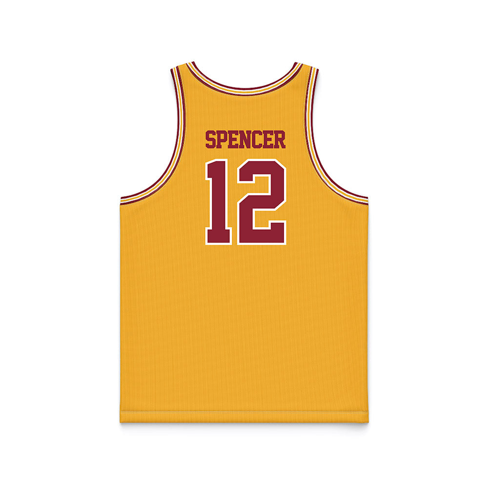 Minnesota - NCAA Men's Basketball : RJ Spencer - Retro Gold Basketball Jersey-1