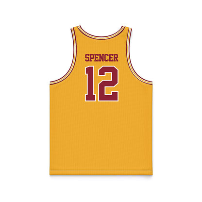 Minnesota - NCAA Men's Basketball : RJ Spencer - Retro Gold Basketball Jersey-1