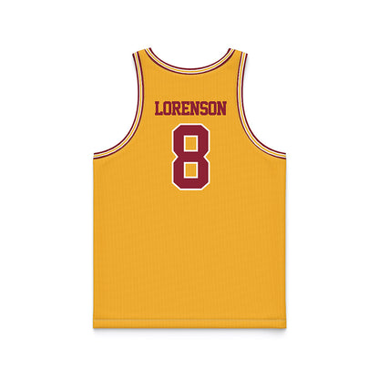 Minnesota - NCAA Men's Basketball : Max Lorenson - Retro Gold Basketball Jersey-1