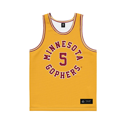 Minnesota - NCAA Men's Basketball : Jaylen Crocker johnson - Retro Gold Basketball Jersey-0
