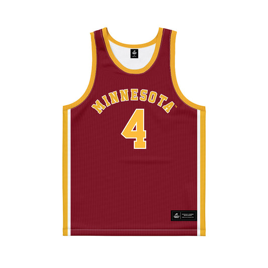 Minnesota - NCAA Men's Basketball : Nehemiah Turner - Retro Maroon Basketball Jersey-0