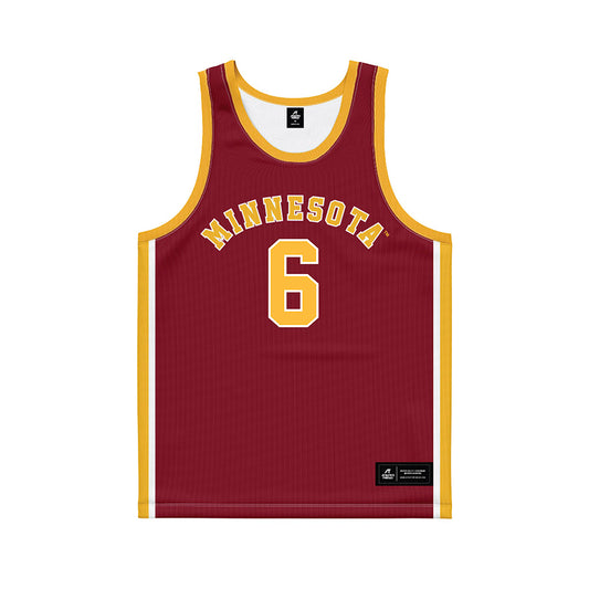 Minnesota - NCAA Men's Basketball : Langston Reynolds - Retro Maroon Basketball Jersey-0