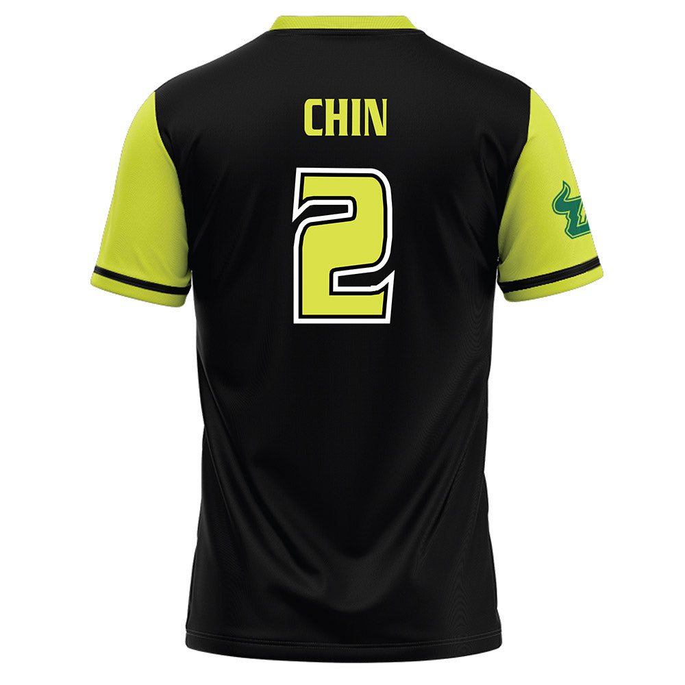 USF - NCAA Softball : Grace Chin - Black/Slime Baseball Jersey