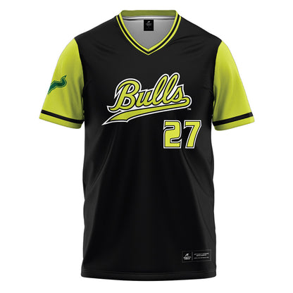 USF - NCAA Softball : Grace Rawn - Black/Slime Baseball Jersey