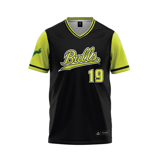 USF - NCAA Softball : Abbie DeWaters - Black/Slime Jersey-0