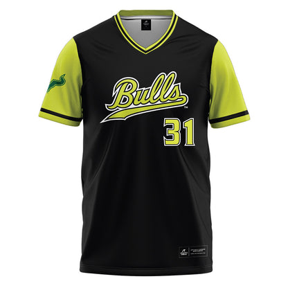 USF - NCAA Softball : Allana Consolazio - Black/Slime Baseball Jersey