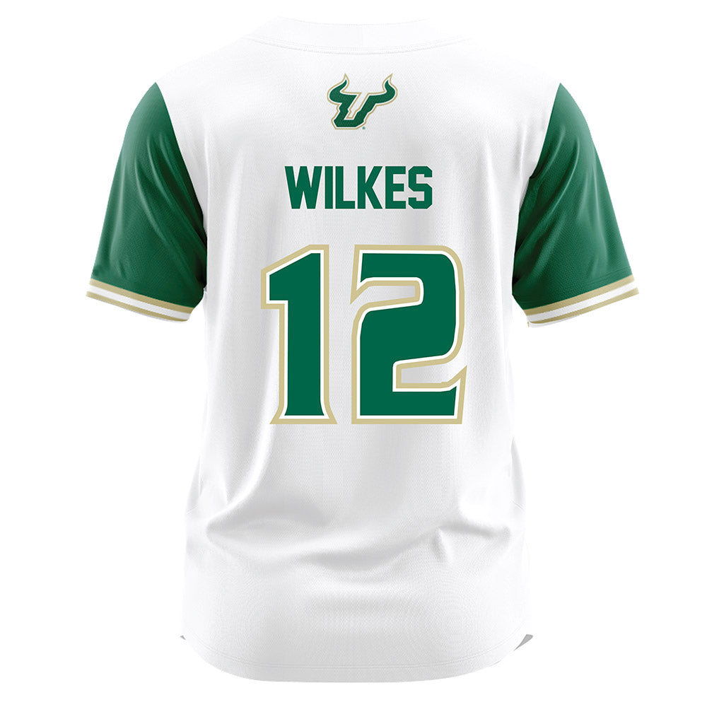 USF - NCAA Softball : Kacey Wilkes - White Jersey-1