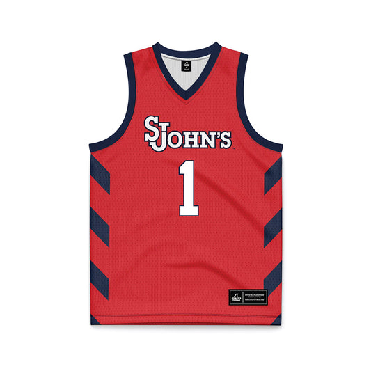 St. Johns - NCAA Women's Basketball : Beautiful Waheed - Red Basketball Jersey-0