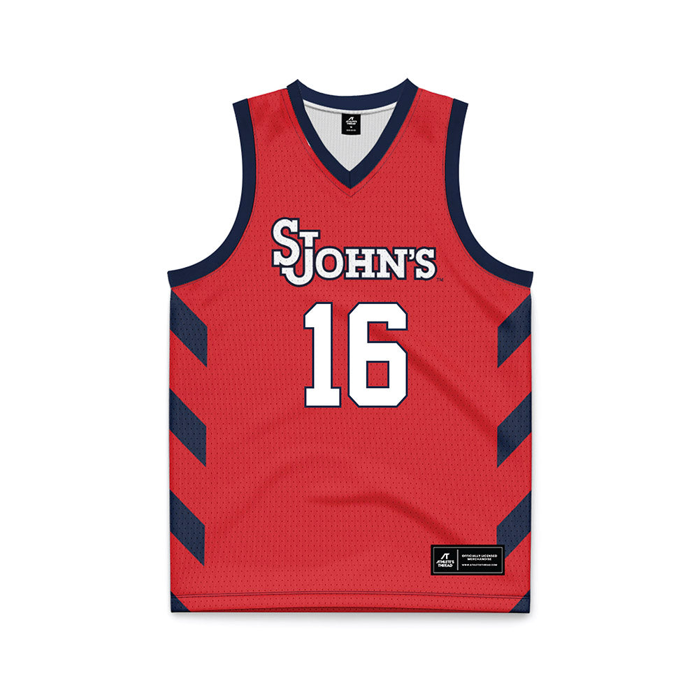 St. Johns - NCAA Women's Basketball : Daniela Abies - Red Basketball Jersey-0