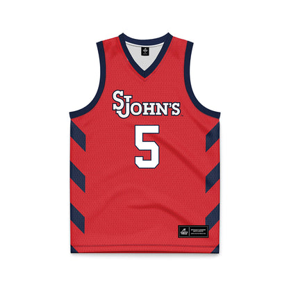 St. Johns - NCAA Women's Basketball : Jailah Donald - Red Basketball Jersey