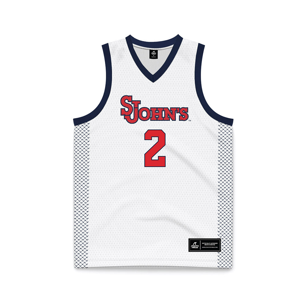 St. Johns - NCAA Women's Basketball : Julie Bahati - White Basketball Jersey-0