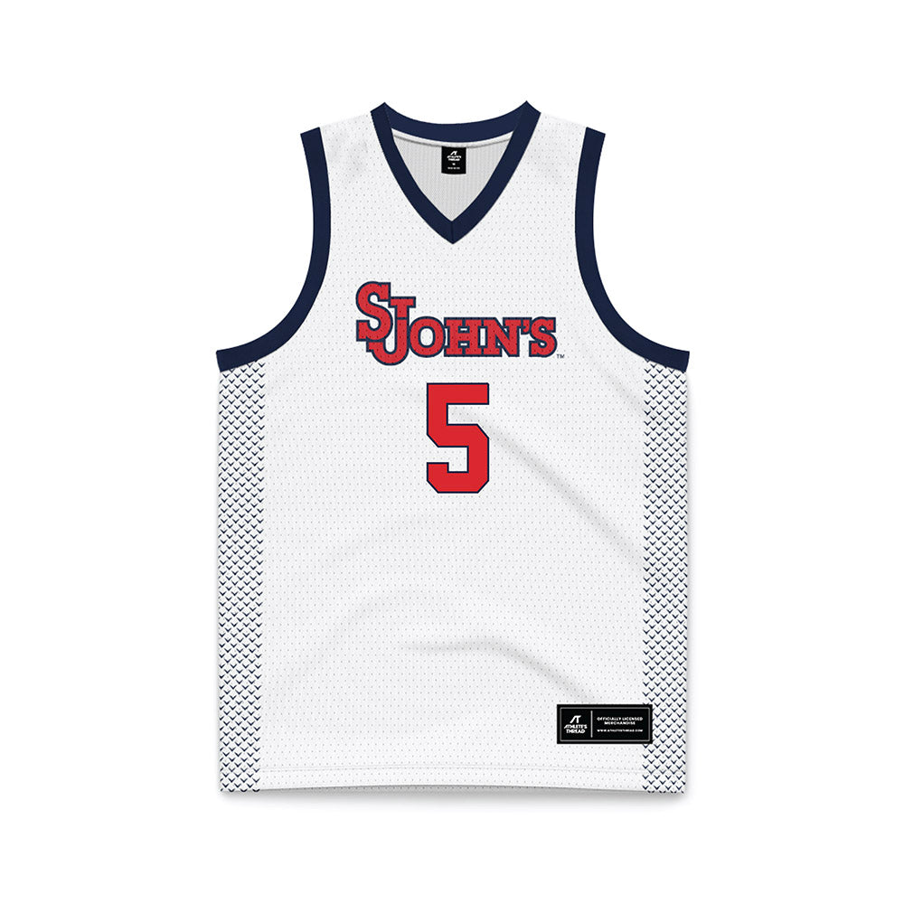 St. Johns - NCAA Women's Basketball : Jailah Donald - White Basketball Jersey